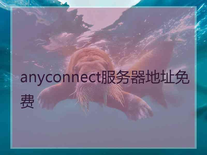 anyconnect服务器地址免费