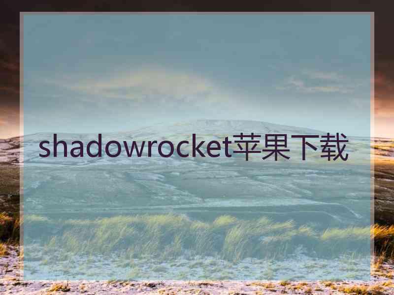 shadowrocket苹果下载