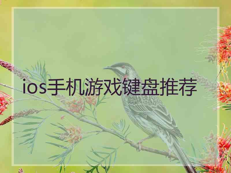ios手机游戏键盘推荐