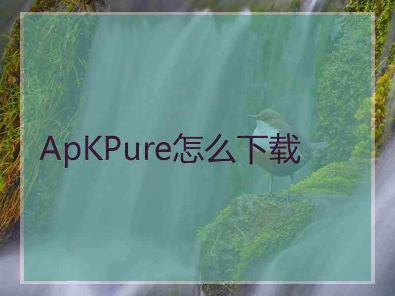 ApKPure怎么下载