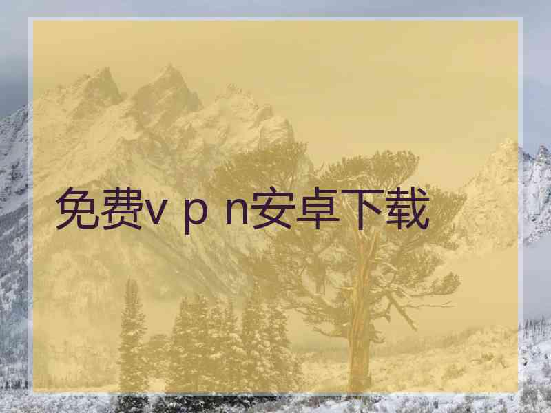 免费v p n安卓下载