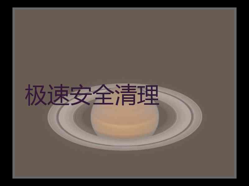 极速安全清理