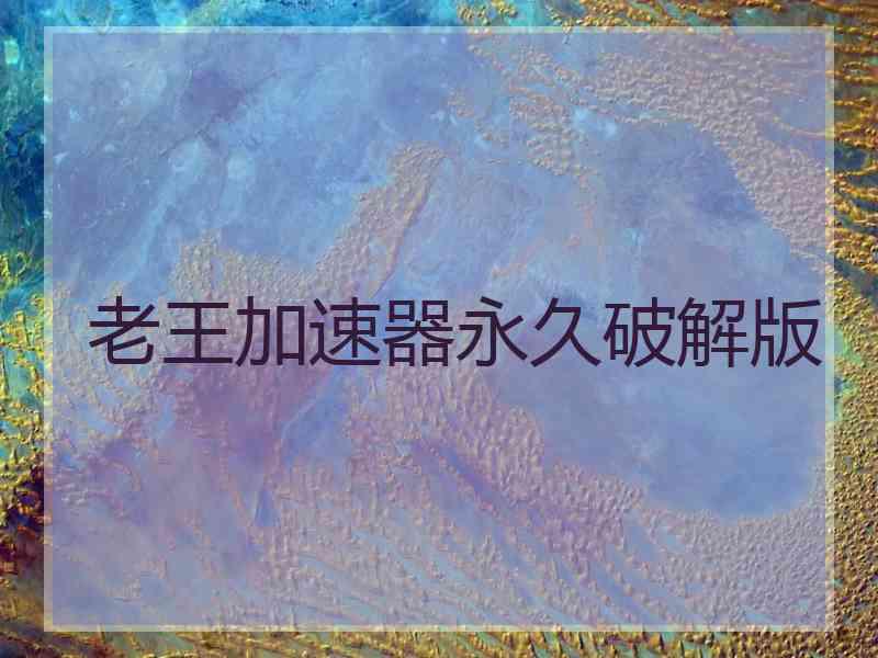 老王加速器永久破解版